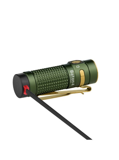 Olight Baton 4  rechargeable LED flashlight, OD Green