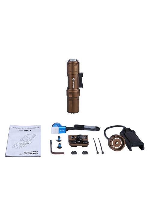 Olight Odin Mini tölthető taktikai lámpa lengőkapcsolóval, desert tan