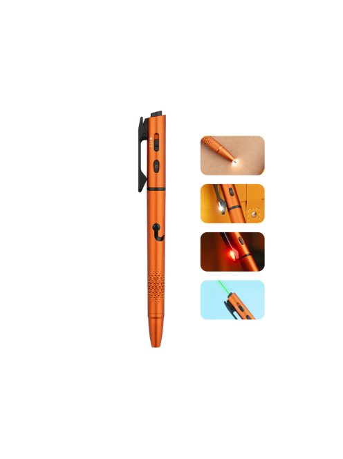 Olight O Pen 3 narancs golyóstoll Class 1 zöld lézerrel