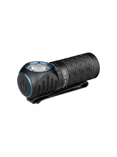 Olight Perun 2 Mini fekete tölthető zseblámpa, hideg fehér fénnyel, fekete